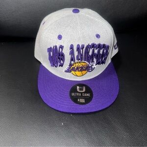 Ultra Game Los Angeles Lakers Gray and Purple Hat‎